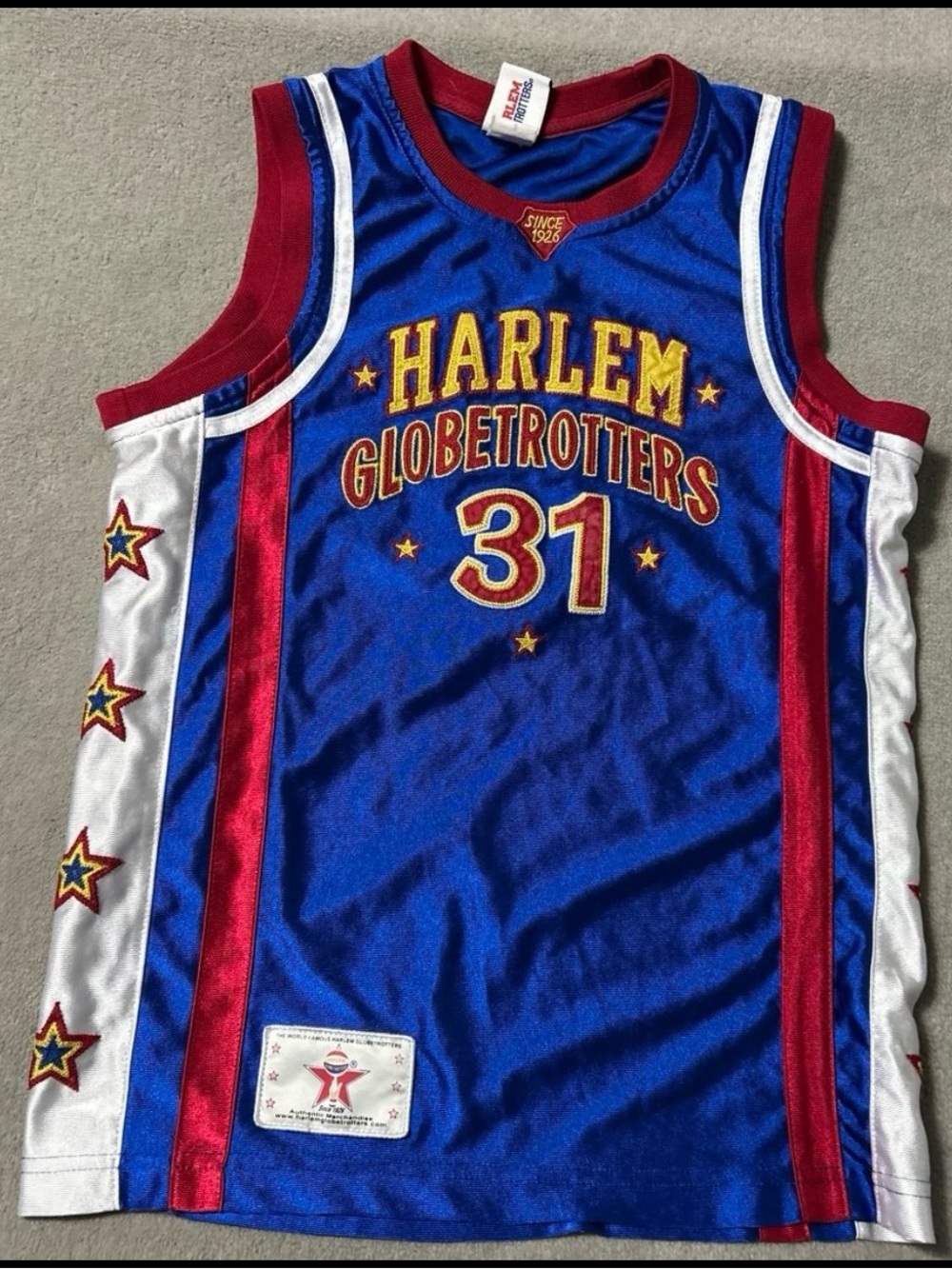 Harlem Globetrotters #31 Hammer Authentic Stitched Basketball Jersey - Size S
